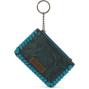 imageMontana West  Wrangler Coin Purse for Men Women Embossed Leather Coin Pouch Small Wallet BlackTooling Pouch Turquoise