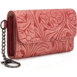 imageMontana West  Wrangler Coin Purse for Men Women Embossed Leather Coin Pouch Small Wallet BlackUnique Mini Wallet Pink