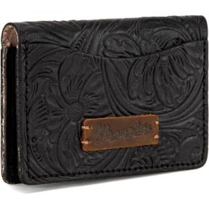 imageMontana West  Wrangler Coin Purse for Men Women Embossed Leather Coin Pouch Small Wallet BlackVintage Card Case Black