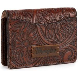 imageMontana West  Wrangler Coin Purse for Men Women Embossed Leather Coin Pouch Small Wallet BlackVintage Card Case Brown