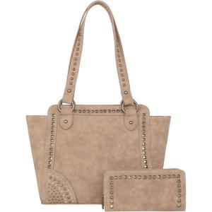 imageMontana West American Bling Tote handbags with Wallet Vegan Leather for Women Hobo Purses and Handbags Leather Satchel Shoulder Bag ABG7410BRW