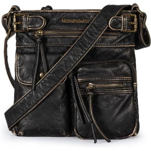 imageMontana West Crossbody Bag for Women Soft Washed Leather Multi Pocket crossbody handbagsBronze