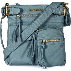 imageMontana West Crossbody Bag for Women Soft Washed Leather Multi Pocket crossbody handbagsJean