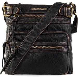 imageMontana West Crossbody Bag for Women Soft Washed Leather Multi Pocket crossbody handbagsYbronze