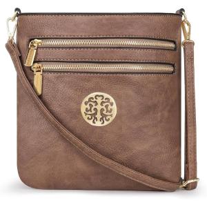 imageMontana West Crossbody Bags for Women Multi Pocket Cross Body Bag Purses with Adjustable StrapB Dark Brown