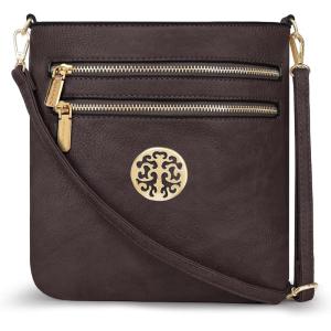 imageMontana West Crossbody Bags for Women Multi Pocket Cross Body Bag Purses with Adjustable StrapB Dark Coffee