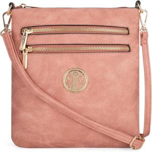 imageMontana West Crossbody Bags for Women Multi Pocket Cross Body Bag Purses with Adjustable StrapB Pink