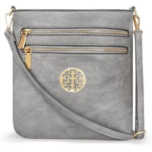 imageMontana West Crossbody Bags for Women Multi Pocket Cross Body Bag Purses with Adjustable StrapB Smog Silver