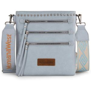 imageMontana West Crossbody Bags for Women Multi Pocket Cross Body Bag Purses with Guitar StrapVintage Blue