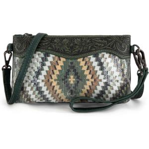 imageMontana West Crossbody Bags for Women Western Clutch Purses Cross Body Bag with Removable StrapAztec Green
