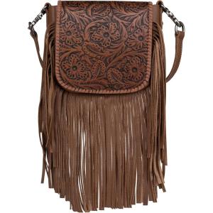imageMontana West Fringe Purse Western Purses for Women Crossbody BagA2floral Tooledbrown