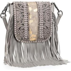 imageMontana West Fringe Purse Western Purses for Women Crossbody BagE4floral Tooled With Hairon Cowhidetan