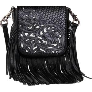 imageMontana West Fringe Purse Western Purses for Women Crossbody BagF1floral Tooledblack