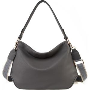 imageMontana West Medium Hobo Bags for Women Purses and Handbags Classic Top Handle Shoulder Satchel Bags with Detachable Strap2 Straps Gray