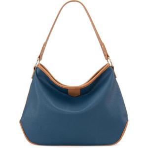 imageMontana West Medium Hobo Bags for Women Purses and Handbags Classic Top Handle Shoulder Satchel Bags with Detachable Strap2 Tone Blue