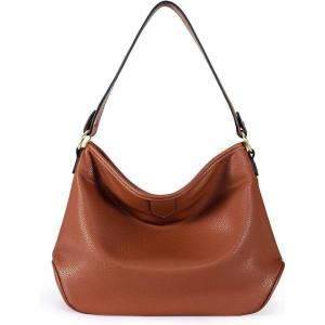 imageMontana West Medium Hobo Bags for Women Purses and Handbags Classic Top Handle Shoulder Satchel Bags with Detachable StrapSolid Brown