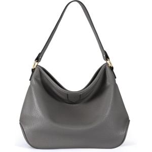 imageMontana West Medium Hobo Bags for Women Purses and Handbags Classic Top Handle Shoulder Satchel Bags with Detachable StrapSolid Gray