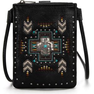 imageMontana West Small Crossbody Bags for Women Western Cell Phone PurseSpiritual Black
