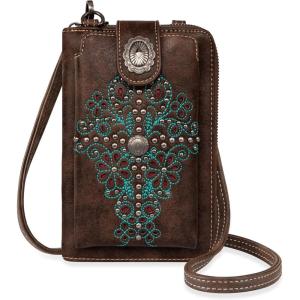imageMontana West Small Crossbody Bags for Women Western Handbag with Cash SlotsCutout Coffee