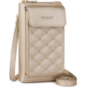 imageMontana West Small Crossbody Cell Phone Purse for Women RFID Blocking Cellphone WalletGold