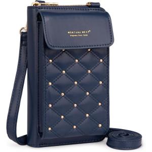 imageMontana West Small Crossbody Cell Phone Purse for Women RFID Blocking Cellphone WalletNavy