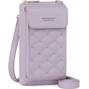 imageMontana West Small Crossbody Cell Phone Purse for Women RFID Blocking Cellphone WalletPurple
