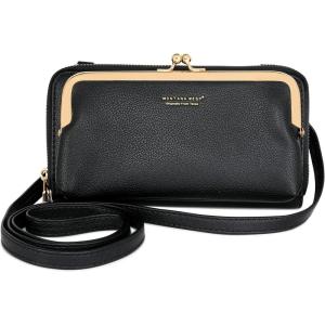 imageMontana West Small Crossbody Cell Phone Purse for Women RFID Blocking Cellphone WalletWallet Black