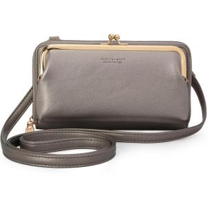 imageMontana West Small Crossbody Cell Phone Purse for Women RFID Blocking Cellphone WalletWallet Sliver