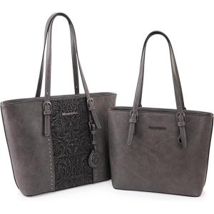 imageMontana West Tote Bag for Women Large Purse and Handbags Set Embossed Collection Purse 2Pcs Set2 Setgrey