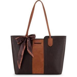 imageMontana West Tote Bags for Women Medium Top Handle Satchel PursesOrange Coffee