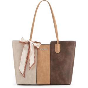 imageMontana West Tote Bags for Women Medium Top Handle Satchel PursesThree Chocolate