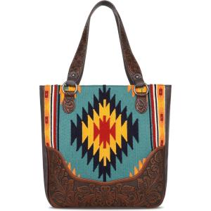 imageMontana West Western Tote Bag for Women Aztec Tapestry Tooled Collection Concealed Carry Oversized Handbag MW1175G8317CF