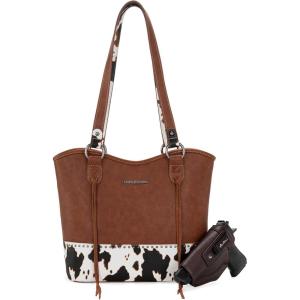 imageMontana West Western Tote Bag for Women Tooled Shoulder Bag Ladies Purses and HandbagsCcow Brown