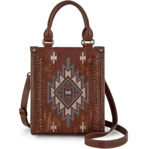 imageMontana West Western Womens Crossbody Handbag Ladies Small Crossbody Bags for Women Designer Top Handle HandbagsAztecbrown