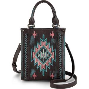 imageMontana West Western Womens Crossbody Handbag Ladies Small Crossbody Bags for Women Designer Top Handle HandbagsAztecturquoise