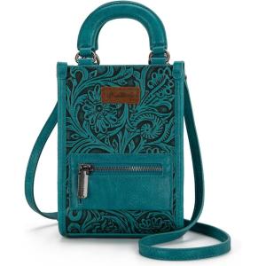 imageMontana West Western Womens Crossbody Handbag Ladies Small Crossbody Bags for Women Designer Top Handle HandbagsToolingturquoise