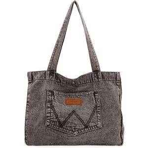 imageMontana West Wrangler Tote Bag for Women Large Denim Purses for Work TravelGrey