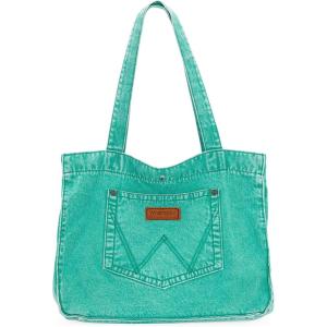 imageMontana West Wrangler Tote Bag for Women Large Denim Purses for Work TravelTurquoise
