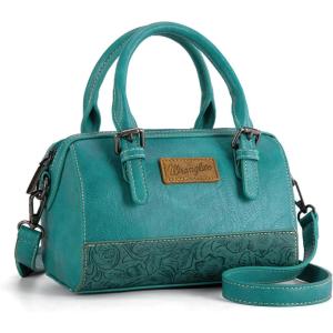 imageWrangler Crossbody Bags for Women Mini Satchel Handbags with StrapEmbossedturquoise