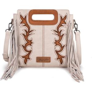 imageWrangler Crossbody Bags for Women Western Fringe Top Handle Handbags Embroidered Boot Scroll Crossbody BagEbeige