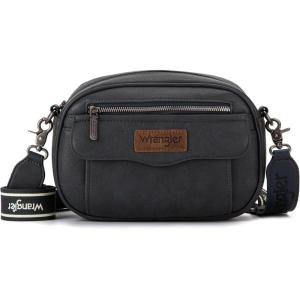 imageWrangler Crossbody Purses for Women Trendy Camera Snapshot Bag with Wide StrapRetro Navy