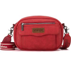 imageWrangler Crossbody Purses for Women Trendy Camera Snapshot Bag with Wide StrapRetro Red