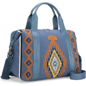 imageWrangler Duffel Bag for Women Large Travel Weekender Bag Tapestry Designer Carry On Bags BrownTapestryJean