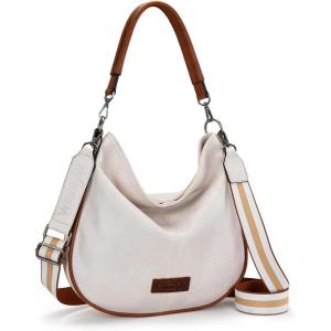 imageWrangler Large Hobo Crossbody Bag for Women Shoulder Purse Handbags with Adjustable StrapOffwhite
