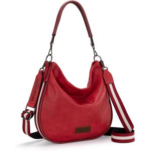 imageWrangler Large Hobo Crossbody Bag for Women Shoulder Purse Handbags with Adjustable StrapRed