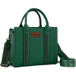 imageWrangler Medium Tote Bag for Women Designer Satchel Handbags Tophandle Purses with StrapAnaturaldark Green