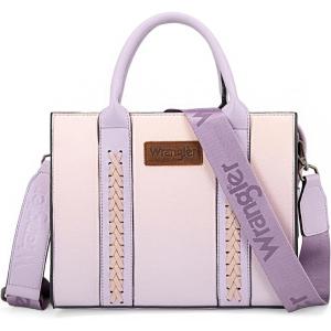 imageWrangler Medium Tote Bag for Women Designer Satchel Handbags Tophandle Purses with StrapGradientpink