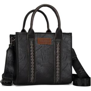 imageWrangler Medium Tote Bag for Women Designer Satchel Handbags Tophandle Purses with StrapVintageblack