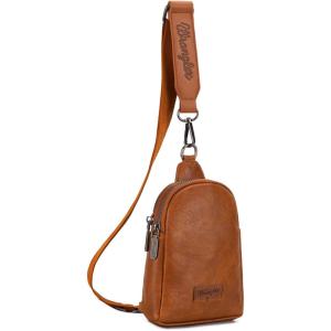 imageWrangler Small Crossbody Sling Bags for Women Fanny Packs Chest Bag for Travel GiftClassiclight Brown