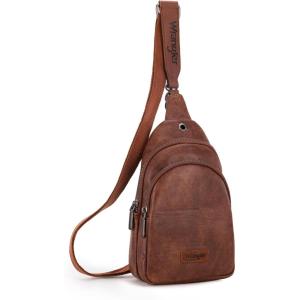 imageWrangler Small Crossbody Sling Bags for Women Fanny Packs Chest Bag for Travel GiftExplorerdark Brown